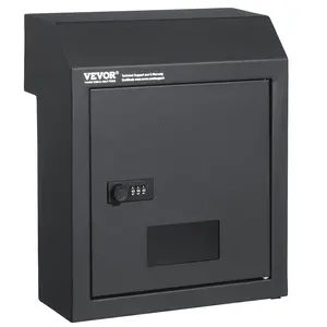 VEVOR Through The Door Key Drop Box,  Heavy Duty Steel Through the Door Mailbox with 12" Combination Lock, Mail Drop Box, Dark Gray