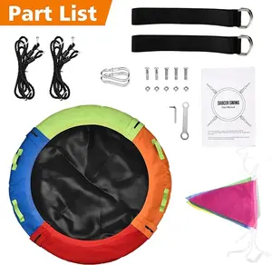 Tree Swing for Kids - 40 Inch Saucer Flying Swing with Adjustable Hanging Straps - 900lbs Weight Capacity - Swing Sets for Backyard