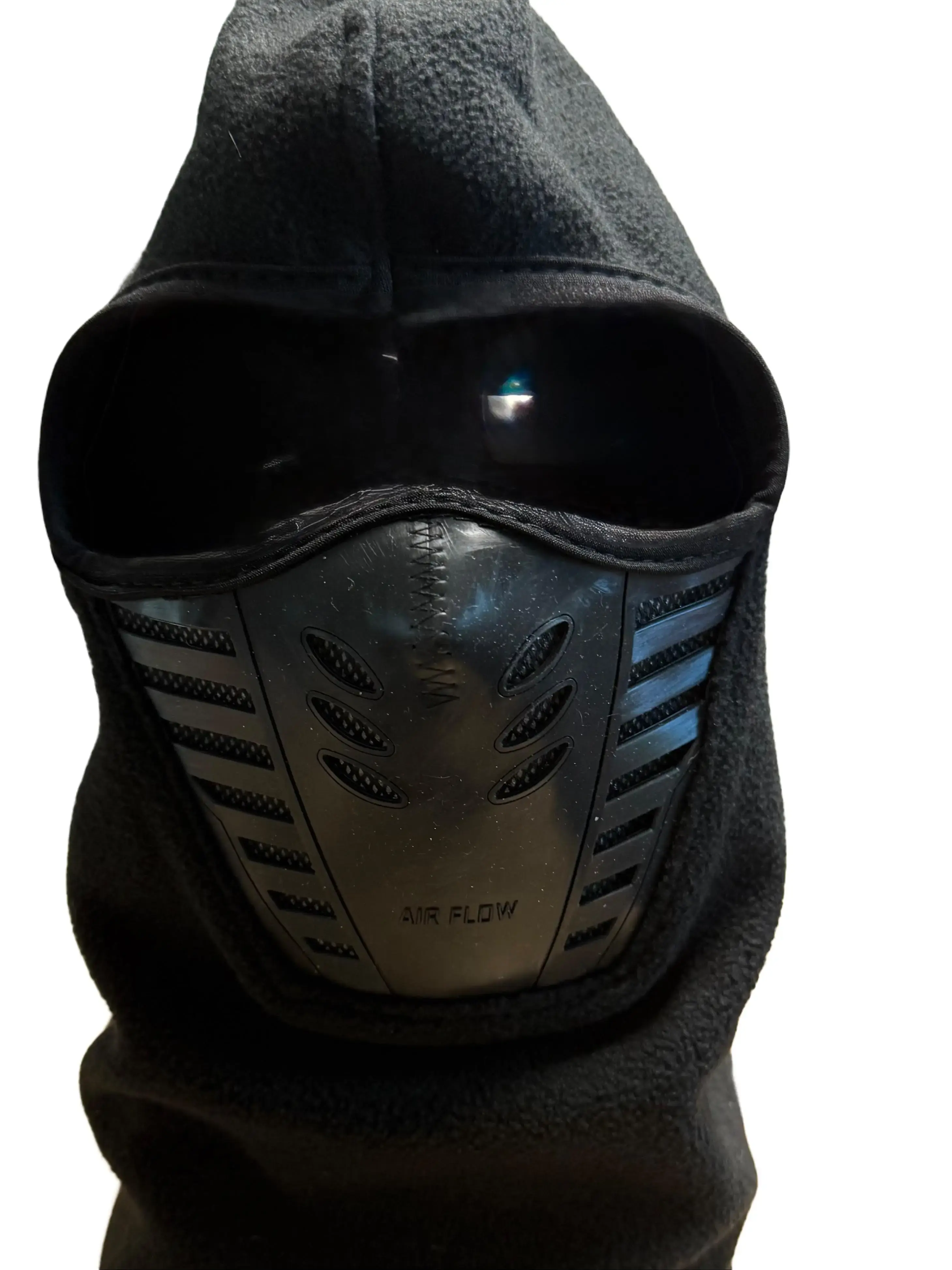 Air Flow Hooded Mask with Ventilation Slots for Enhanced Comfort and Protection