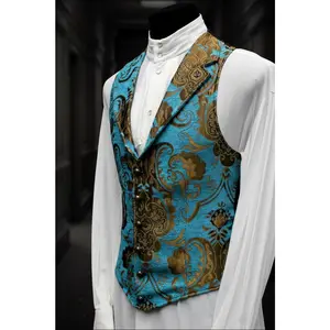 ARISTOCRAT VEST - TURQUOISE/GOLD