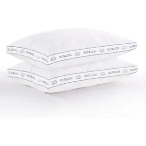 Avocado Bed Pillows for Sleeping - Standard/, Set  2-1.5 Inch Gusseted Side Sleeper Pillow with Silky St Avocado Blended Fibers - Machine Washable, Hotel Quality