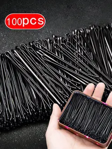 100pcs-Pack-Black-Hair-Clip-For-Women-Side-Clip-For-Bangs-Hairpin-For-Fixing-Hair-U-Shaped-Hair-Clip-Steel-Clip-Accessories