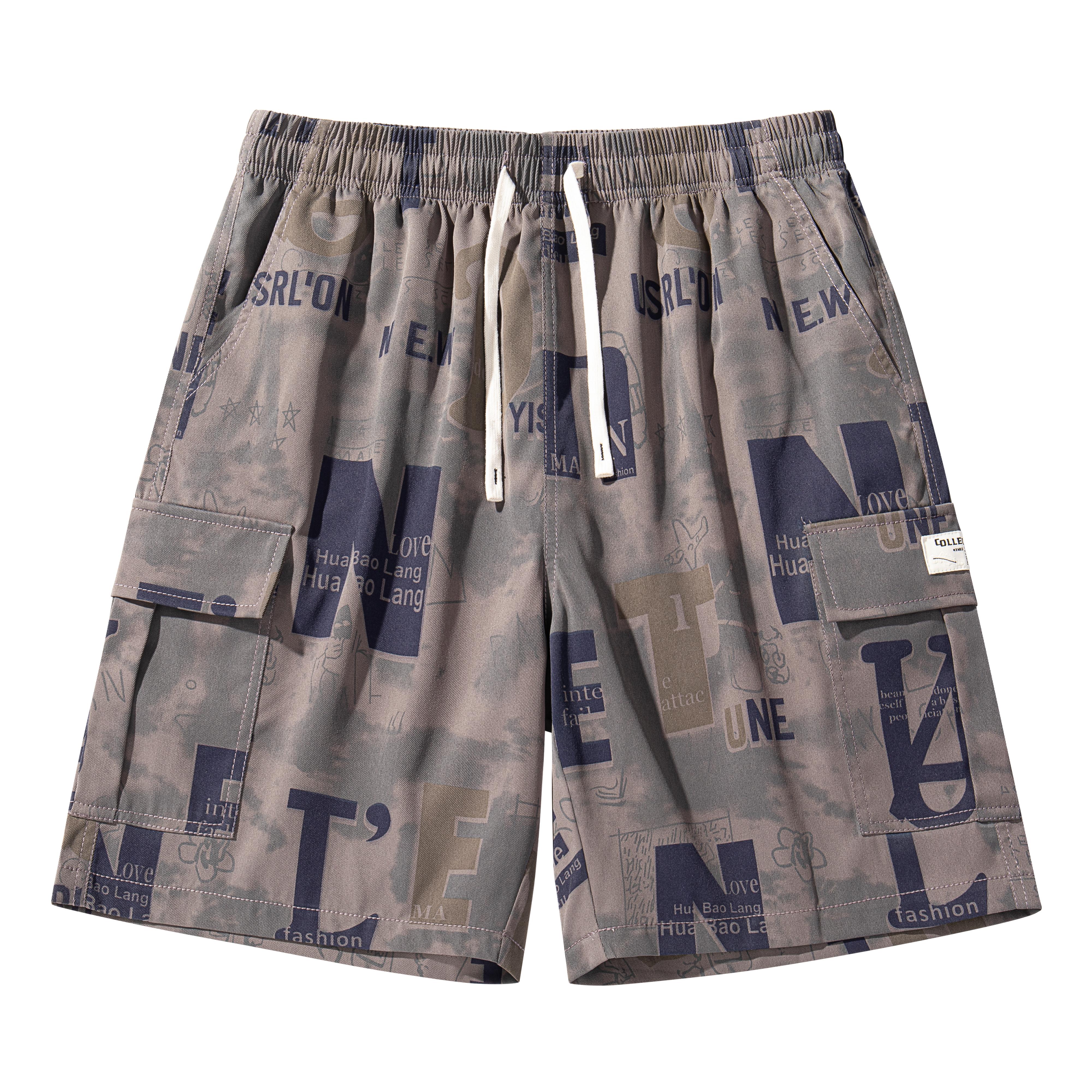 Men’s summer shorts with letter print, drawstring, and multiple pockets — 2026 new casual athletic style; breathable, wear-resistant, wrinkle-resistant, easy to clean; available in various styles for mix-and-match combinations., Mid Waist, Loose-Fitting s Men’s summer shorts with letter print, drawstring, and multiple pockets — 2026 new casual athletic style; breathable, wear-resistant, wrinkle-resistant, easy to clean; available in various styles for mix-and-match combinations., Mid Waist, Loose-Fitting s