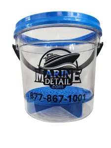 MarineDetail.com 4.75 Gal Wash Bucket – w/ Lid and Grit Guard (Professional Series)