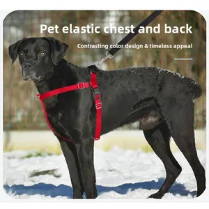 No Pull Dog Harness and Leash Set Adjustable for Large Medium Dogs Front Clip Comfortable Vest Style for Daily Walking Training Outdoor Activities