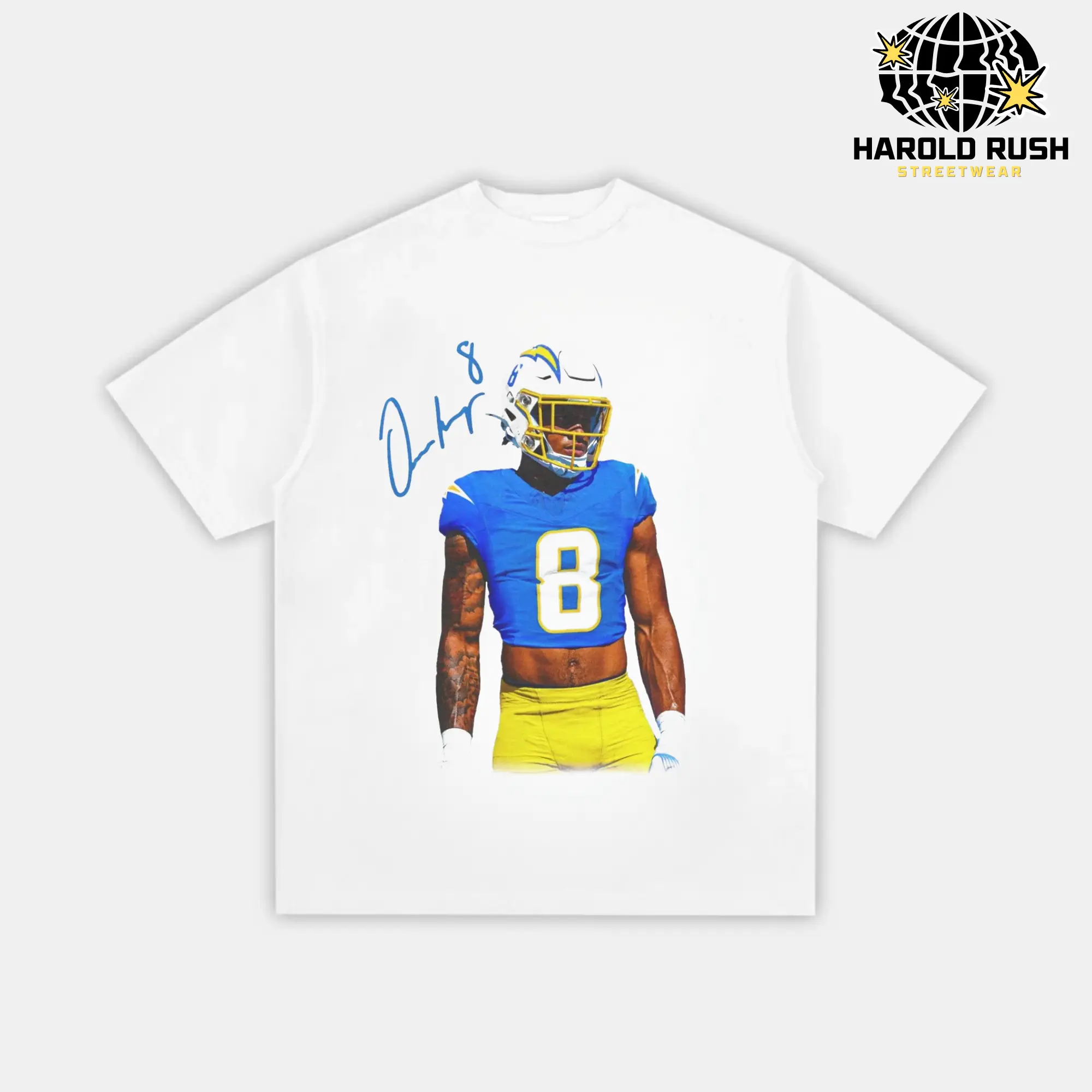 Youth and Adult Omarion Hampton Graphic T-shirt, Omarion Hampton Vintage Tee, graphic tees, football shirt, #chargerss merch, youth clothing, kids clothing, unisex t-shirt, streetwear