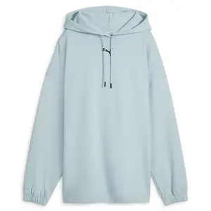 PUMA Womens Dare To Small Logo Oversized Hoodie Athletic Outerwear Casual - Blue