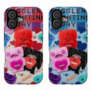 Fuggler Valentine’s Day Phone Case | Quirky Monster Broken Heart Design | Ugly-Cute Aesthetic Gift | Cover for IPhone 17 16 15 14  13 12 SE Max Pro Samsung galaxy Ultra 21 22 23 24 25 4HM