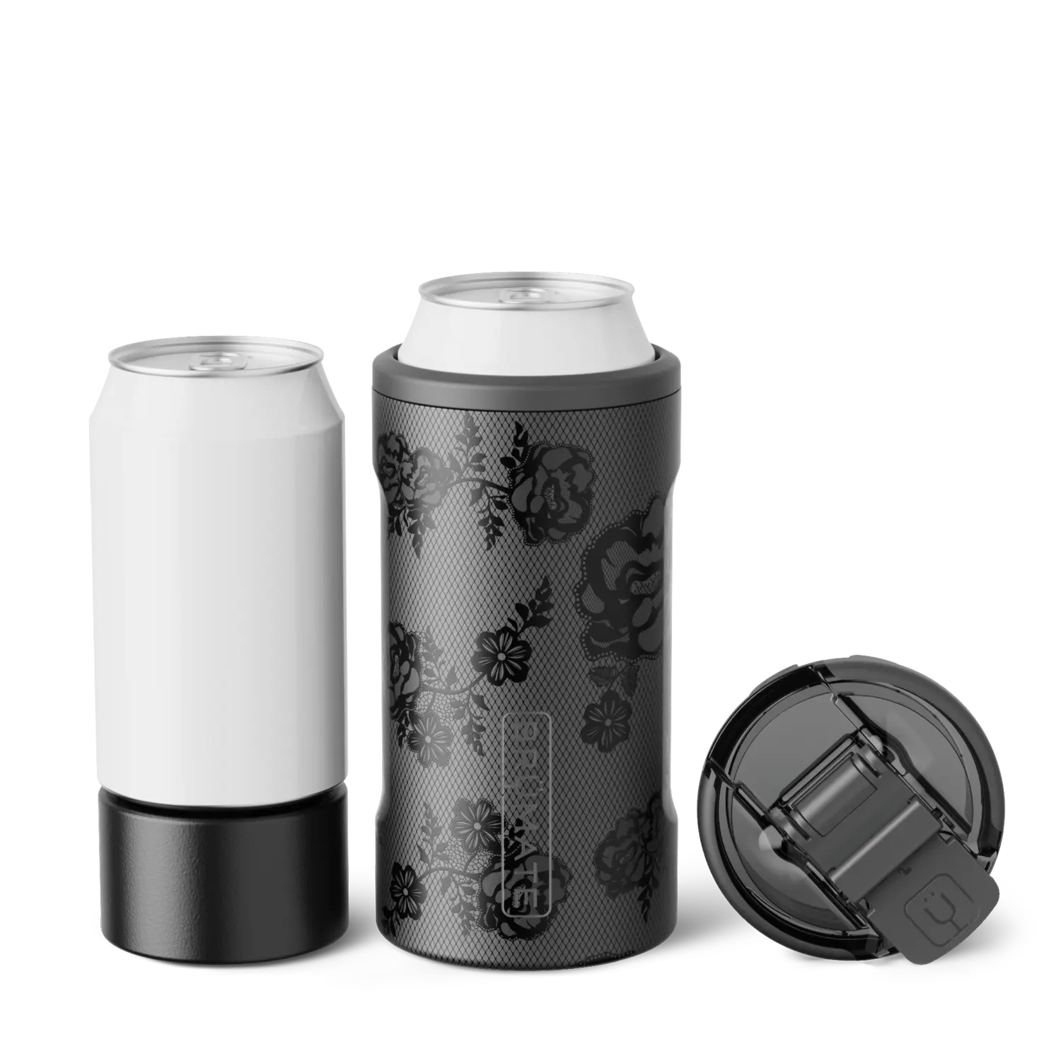 BrüMate Hopsulator Trio 3-in-1 Insulated Can Cooler | 12oz Cans + 16oz Cans + 100% Leakproof Tumbler with Lid