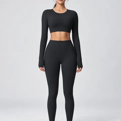 Female Long-Sleeve Sports T-Shirt (Tee Only) with Built-In Bra Pads, Tight Fit, Polyamide+Spandex, Moisture Wicking, Quick Drying, Breathable, Soft, Lightweight Compression Activewear for Yoga, Pilates, Athletic Sports Clothing