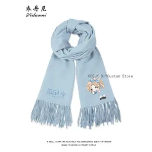 Anime Identity Ⅴ Priestess Emma Woods Soft Scarf Autumn Winter Keep Warm Fluffy Muffler Neckerchief Men Women shawl Xmas Gift
