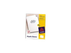 Avery 72311 Plastic Sleeves, Letter, Polypropylene, Clear, 12/Pack