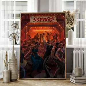 Sinners Movie Poster, Canvas Wall Art, Home Decor, Gift for Movie Lovers
