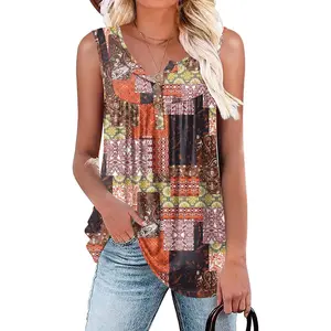 2026 Womens Summer Tank Tops Ladies Sleeveless Shirts Loose Fit Casual Blouse