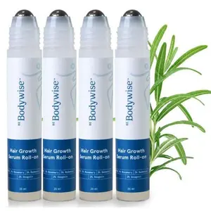 【Buy two get two free】Be Bodywise Advanced Hair Density Roll-On Serum 25 ml | 5% Saw Palmetto, 3% Rosemary, 1% Caffeine Herbasome &amp; 3% Fenugreek | Scalp Serum for Reduced Hair Fall | Men &amp; Women