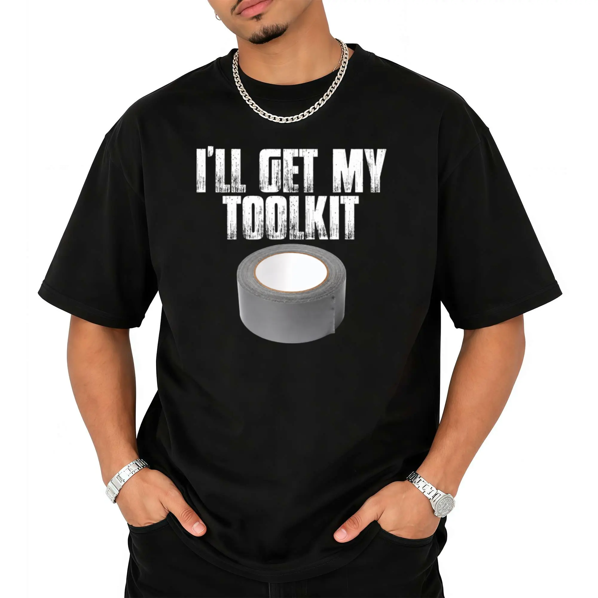 2026 Funny "I Want to Get a Tool Kit" Pattern T-Shirt - A Must-Have Short Sleeved Shirt for Men'S Heavy-Duty Workers, Mechanics' Clothing Projects, And Tool Enthusiasts at Work Sites. Casual Design,