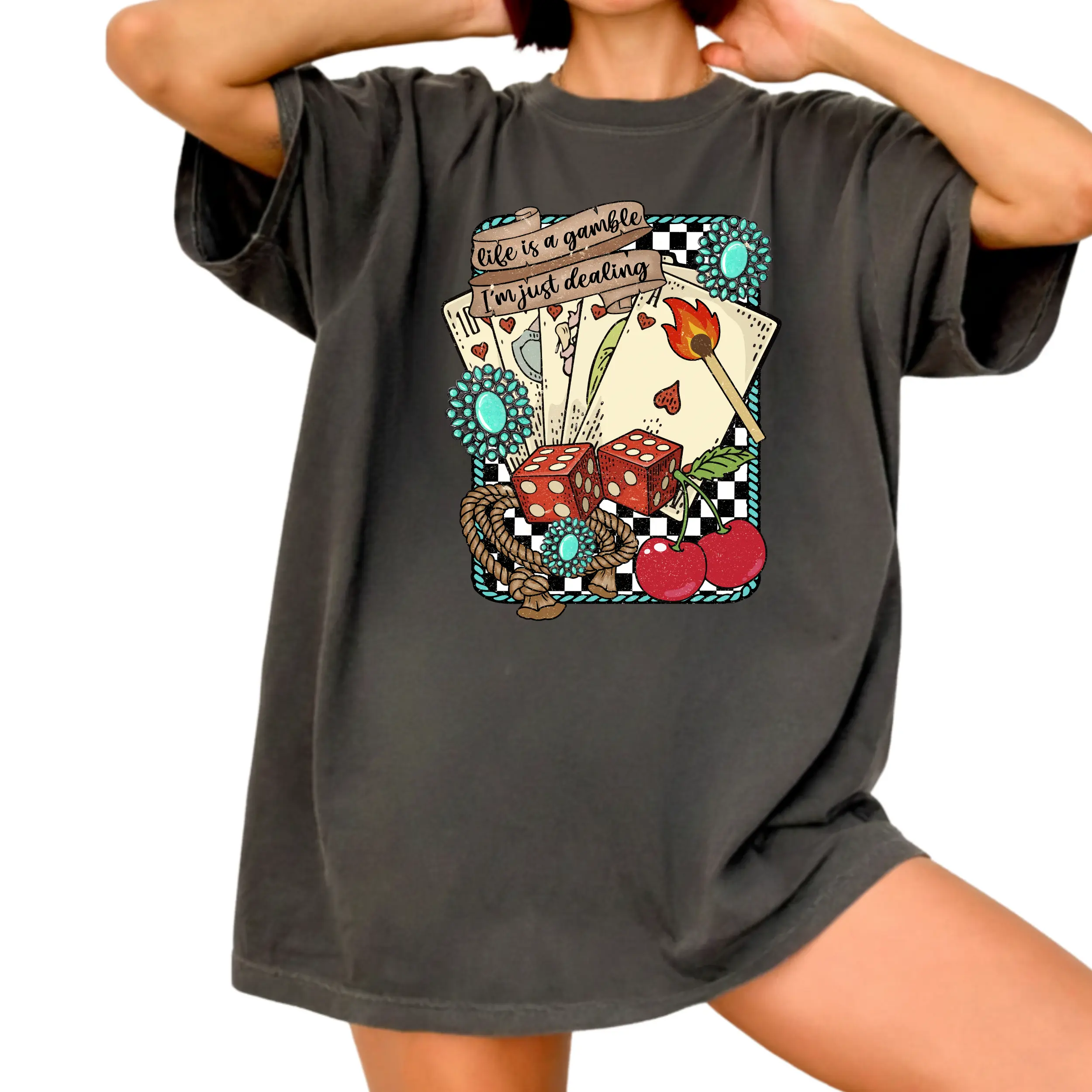 Life is a Gamble T-Shirt, Breathable Casual Comfortable Cotton Soft Elastic Fabric, USA-Printed