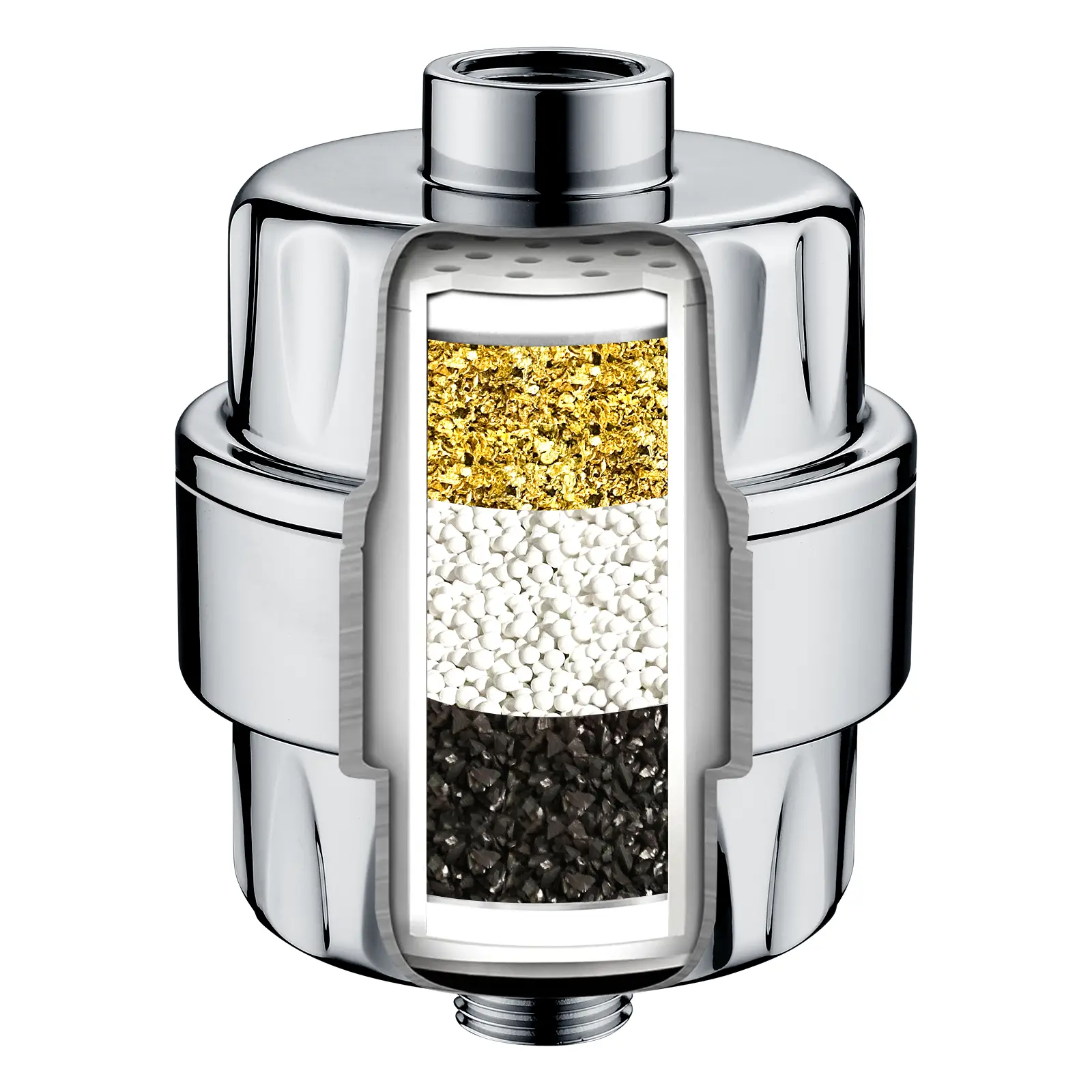 BRIGHT SHOWERS Shower Head Filter for Hard Water Universal Shower Water Filter and Softener Removes Chlorine, Fluoride, Sediment and Heavy Metals