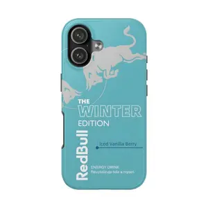 Red Bull Winter Edition Phone Case: Glossy Protective Lexan Plastic, Essential Piece, Fits Any Wardrobe, Suitable for iPhone 17-11 Pro Max/Plus and  Samsung Galaxy S23-25