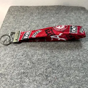 Support your #ALABAMA #ROLL TIDE team with this handmade fabric wrist key fob
