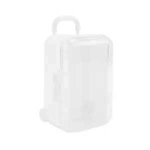 White mini roller travel suitcase candy box personality wedding candy box luggage trolley case candy toy small storage box