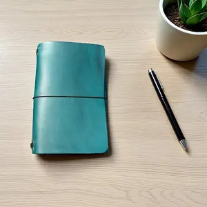A5 Turquoise Leather Journal for planners, journals, sketches