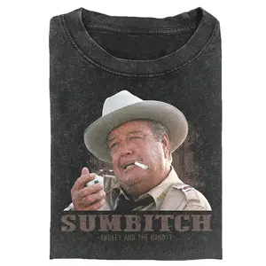 Vintage Smokey And The Bandit Funny Meme Sumb1tch Comfort Color T-shirt Ring Spun Cotton Casual Soft Washed T-Shirt Trendy Tops for Perfect Gift