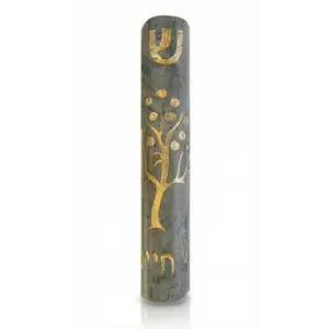 Tree of Life Mezuzah - Gray