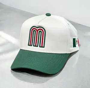 Mexican National Flag Baseball Cap with Mother and Child M Embroidered Logo Hat for Sports and Casual Wear