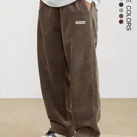 Father's Day Gift，Father's Day GiftUnisex Loose Solid Patched Drawstring Waist Pants, Drawstring Waisted, Summer Outfits 2024, Men's Casual Comfy Straight Leg Trousers For Summer, Fashion Men's Bottoms For Daily Wear, Menswear