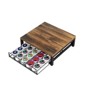 Coffee Pod Holder Drawer 1 Tier for K Cup Capsule Pods Storage Organizer Under Coffee Pot Storage Sliding Drawer