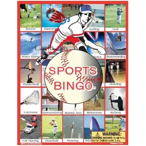Lucy Hammett Sports Bingo 6 Picture Boards, 42 Cards & Bingo Chips, All Ages