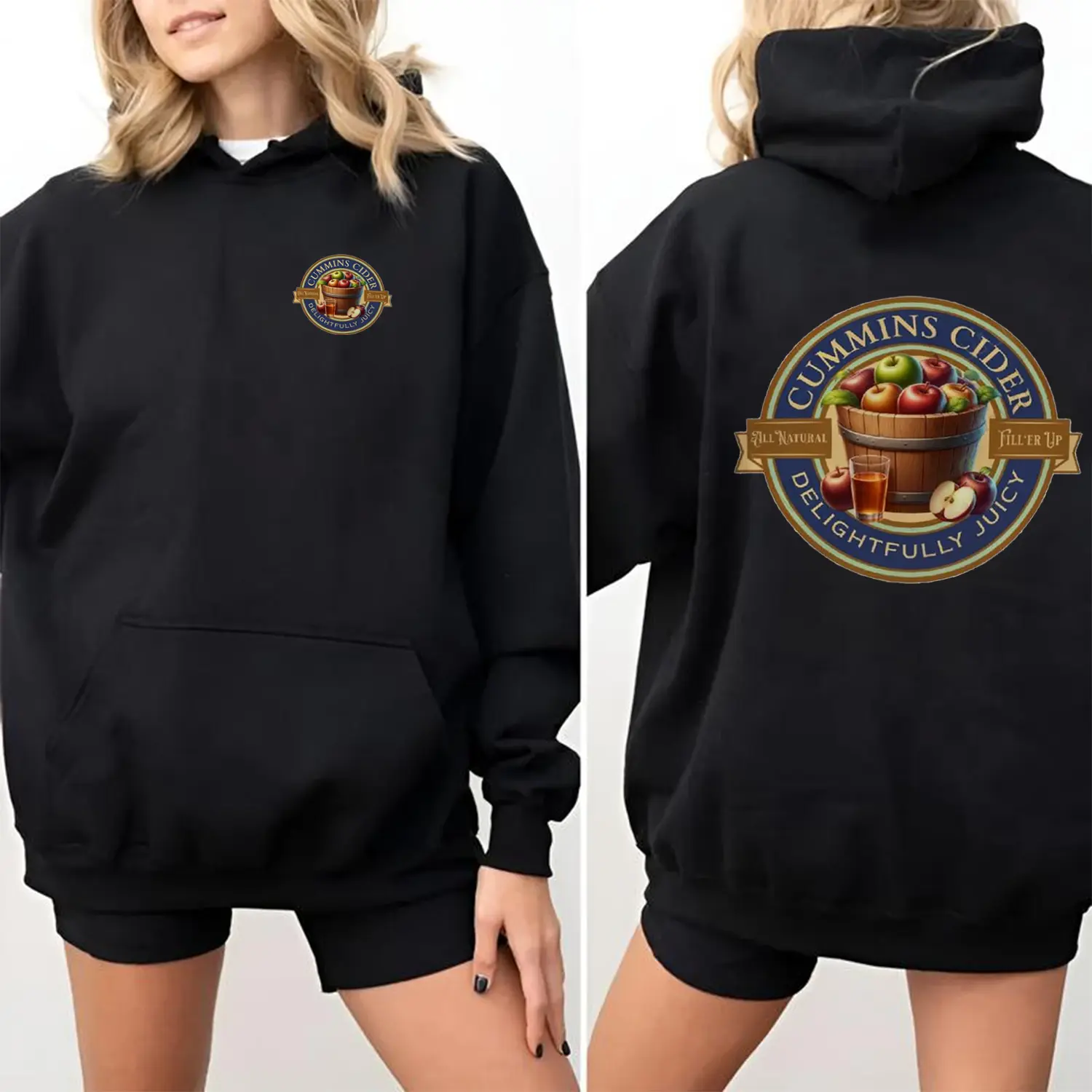 Cummins Cider Sweatshirt Hoodie Tshirt 2 Sided, Cummins Cider T-Shirt For Men Women, Cummins 2 Sided Hoodie