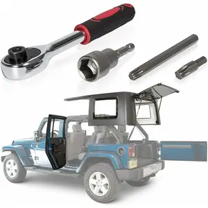 Garvee Hardtop and Door Quick Release Tool Set Removal Wrench Toolkit for Jeep Wrangler JL Black