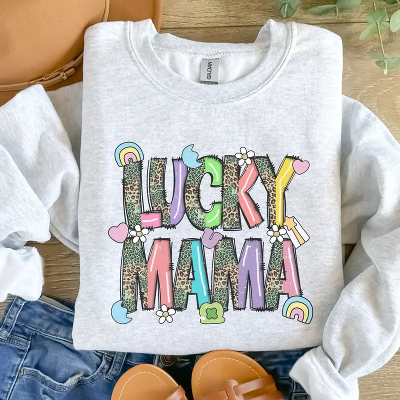 lucky mama sweatshirt - TikTok Shop