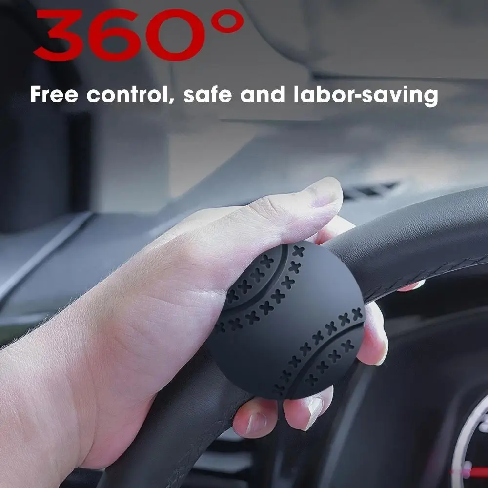 Car Steering Wheel Booster Steering Wheel Spinner Knob 360 Degree Rotation Steering Wheel Knob Ball Labor-saving One Hand Steering Booster Car Accesso