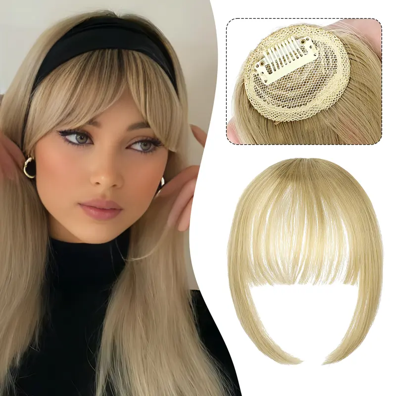 Cephermer Clip-in Wispy Air Bangs Extensions, Synthetic Soft Hair Pieces, Lightweight Easy-to-Wear Hair Accessories, Comfortable for Women’s Daily & Party Use, Accessories for Women