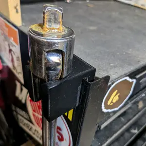 Breaker Bar Holder Single Sits on Tool Box Lip 3D Printed Durable Storage Solution