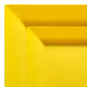 Yellow Square Plastic Dinnerware Value Set