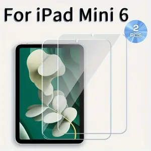2-piece set of ultra high definition tempered glass screen protectors suitable for iPad Mini1/Mini2/Mini3/Mini4/Mini5/Mini6/Mini7, with a hardness of 9H, anti fingerprint, and scratch resistance