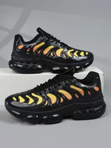 Men's Sporty Thick Sole Sneakers, Breathable and Comfortable, Ideal for Jogging, Fitness Training, Street Style, Casual Shoes