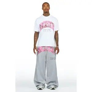 Alas Heather Grey T-Shirt/Baggy Track Set