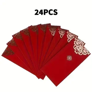 24pcs Floral Pattern Envelopes, Perfect for Christmas & New Year Gifts, Ideal for Money & Lucky Gift Wrapping