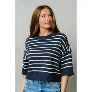 Hamptons Knit Sweater in Navy