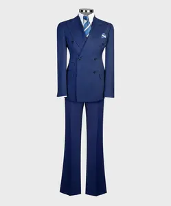 Royal Blue Flared-Leg Double-Breasted Suit