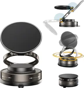 360° Adjustable Phone Holder with Magnetic, Suction Cup Phone Mount for Magsafe, Portable Cell Phone Holder for Car,Makeup, Gym, Mirror, Fit for All Iphone 11 and Above