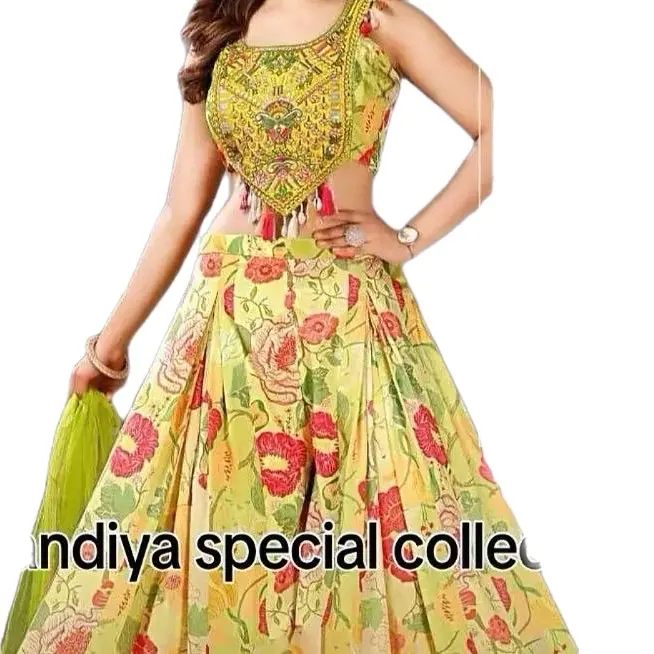 Sparkling Indian Ethnic Lehnga with Crop Top for Women Party Wear - Shimmer Fabric Sequins Beadwork Embroidered Wedding Guest Dress Elegant Formal