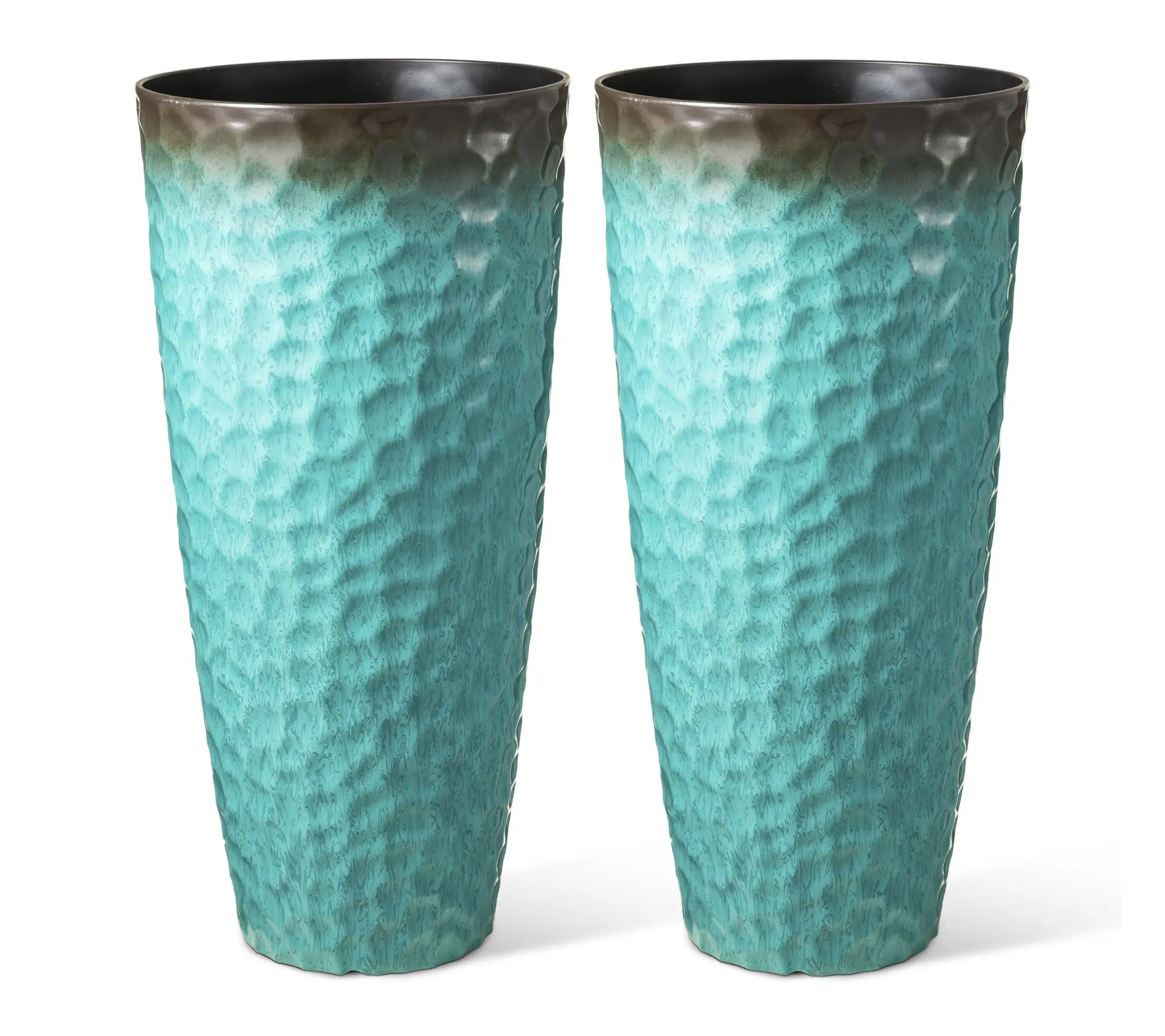 Glitzhome 31"H S/2 Oversized Honeycomb Textured Tall Planter