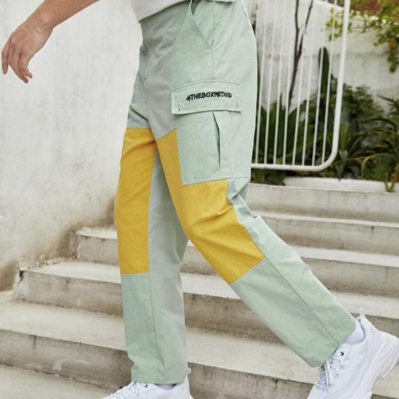 Colorblock Cargo Pants