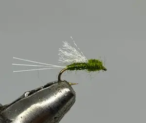 One Dozen (12) - Rs2 - Olive - Dry Fly